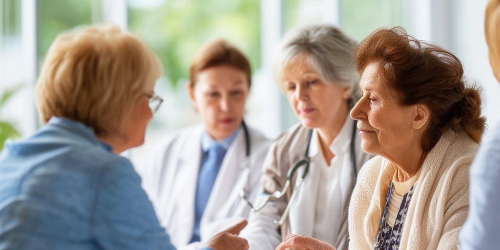 patients are listening to a clinical researcher