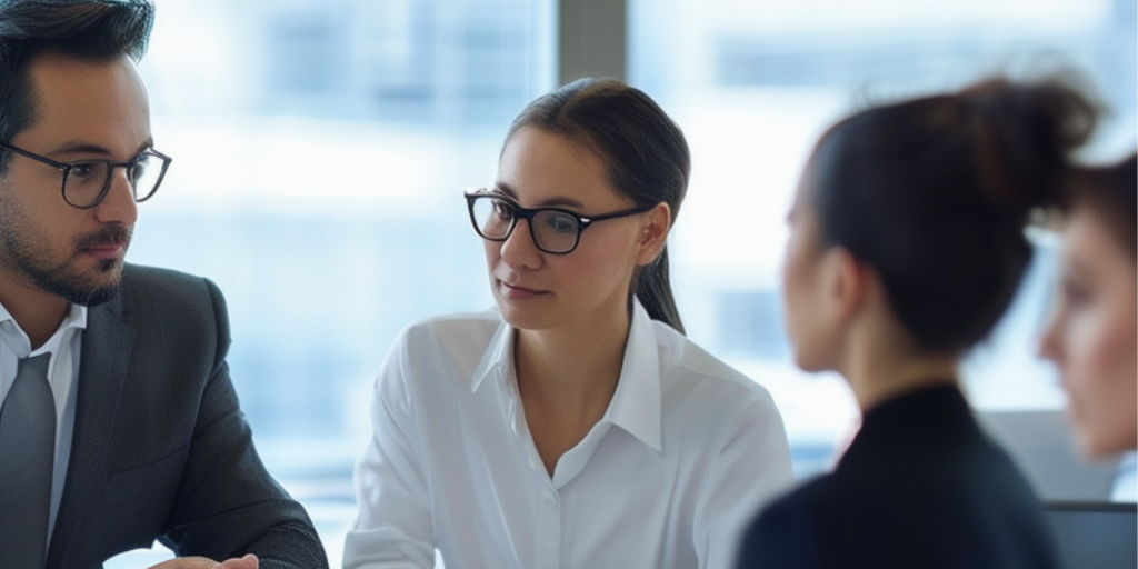 a group of professional team is discussing a project